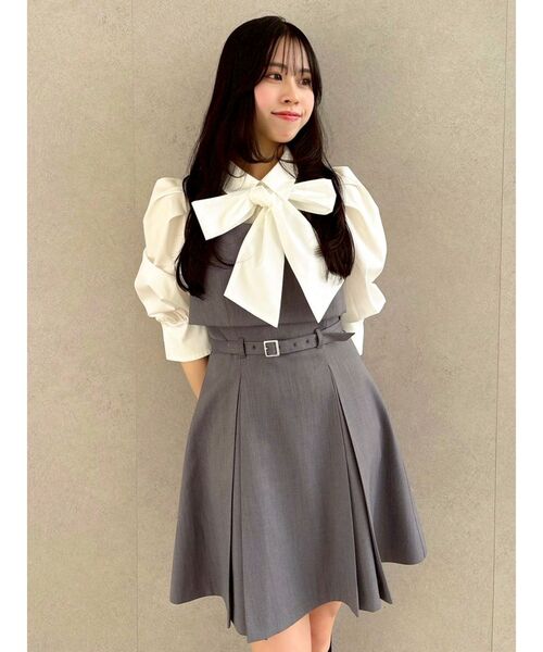 DAZZLIN | 2WAYボウタイレイヤードミニワンピース - Buyee, an Online