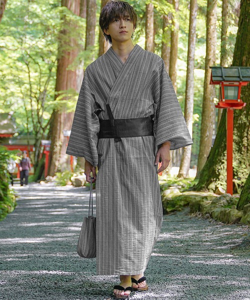 mideal 浴衣　着物、帯、巾着セット mideal（マイディール）の「original pattern yukata set