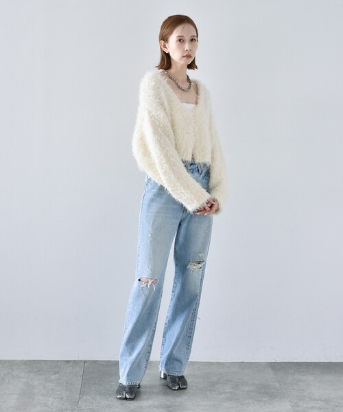 趣味 The real basic Denime R3 DISTRESSED BAGGY DENIM BLUE CREAM – NRML