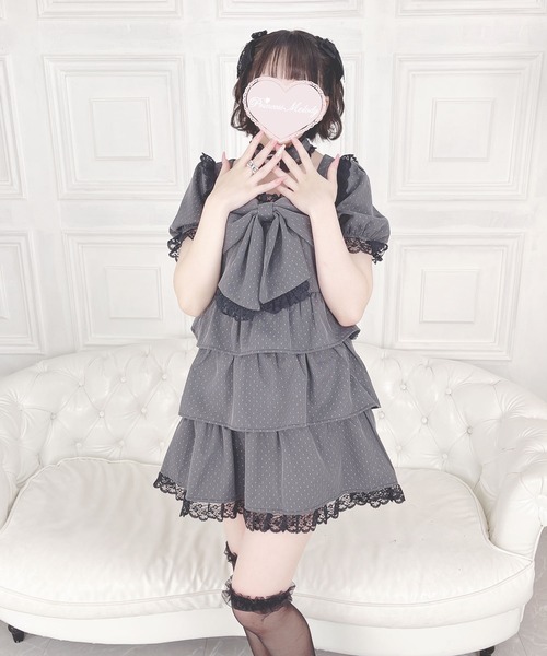 MA＊RS レースアップ リボン フリル キャミ レース リボン スカート