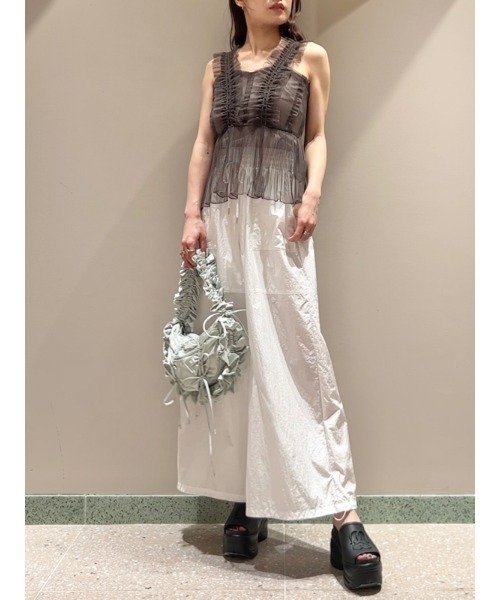 チュールキャミブラウス SNIDEL ブラウス シャツ Sustainableチュールキャミブラウス