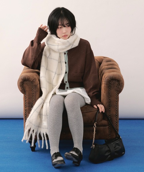 LOIN NUIT | layered design cardigan / レイヤードデザイン
