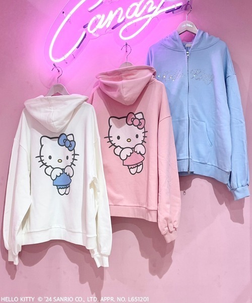 トップス Candy Stripper ANGEL HELLO KITTY TEE CANDY STRIPPER ANGEL HELLO KITTY Tシャツ