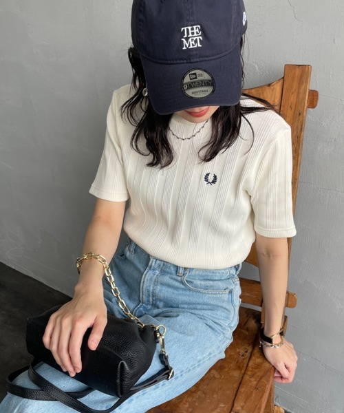 FRED PERRY 別注 ランダムリブ ワンポイント刺繍Tシャツ 8 楽天市場】【送料無料】 FRED PERRY フレッドペリー 別注