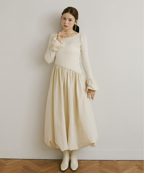 OLU. | ニットドッキングバルーンワンピース - Buyee, an Online Proxy