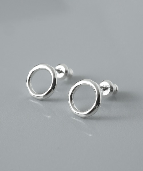 E.M. | SILVER925ジルコニア3粒フープピアス/レディース/メンズ/ギフト