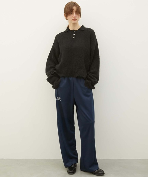 LA PEAU DE GEM | 【LA PEAU DE GEM】foggy polo knit/フォギーポロ