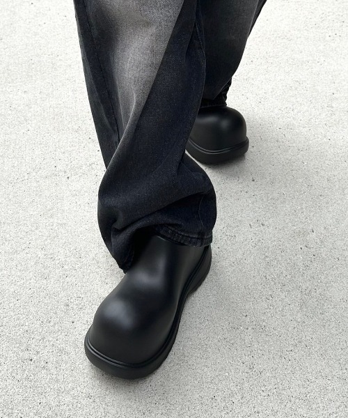 Chikashitsu +】volume sole clog shoes Never mind the XU / Chikashitsu+｜【Chikashitsu +】volume