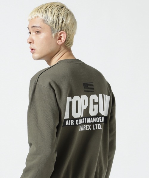 【フルデコ】TOPGUN　トップガン　スウェット【即決】  TOP GUN (トップガン) ストレッチ フェザーロゴ クルーネック 半袖 T