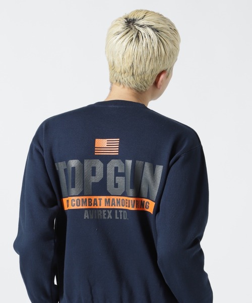 【フルデコ】TOPGUN　トップガン　スウェット【即決】  TOP GUN (トップガン) ストレッチ フェザーロゴ クルーネック 半袖 T
