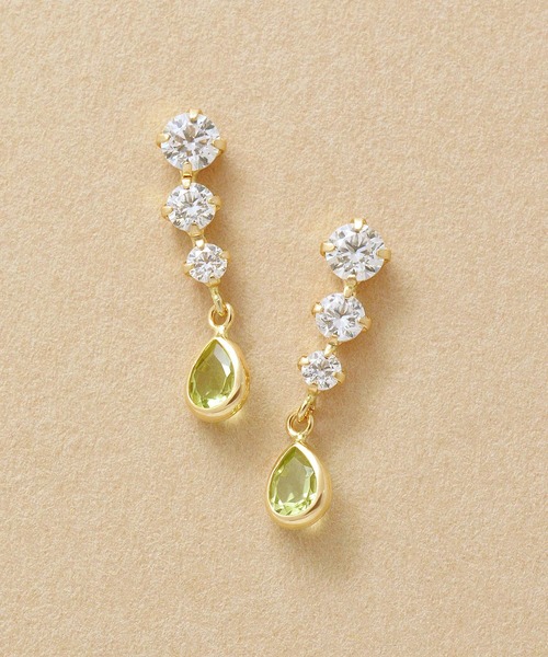 TAKE-UP | K18・K10 ペリドット スイングピアス - Buyee, an Online 