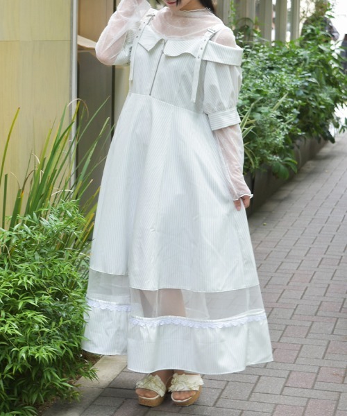 AXES FEMME | オフショル風ストライプワンピース - Buyee, an