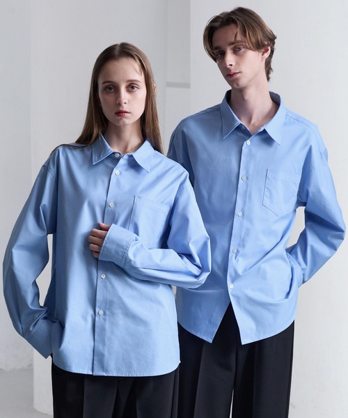 ADRER | Cropped Regular Collar Silhouette Shirt / クロップド