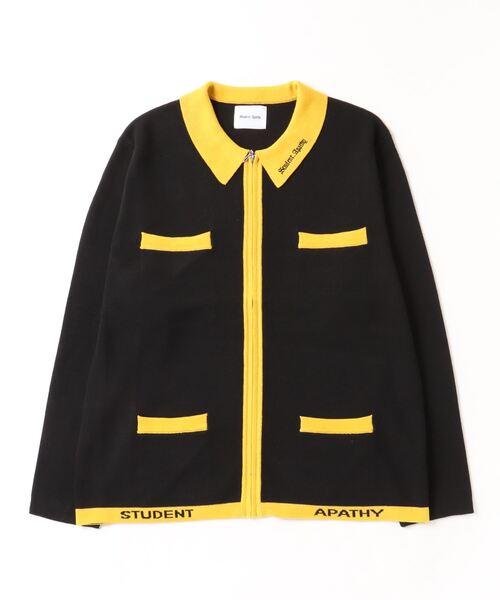 student apathy ZIP UP knit polo