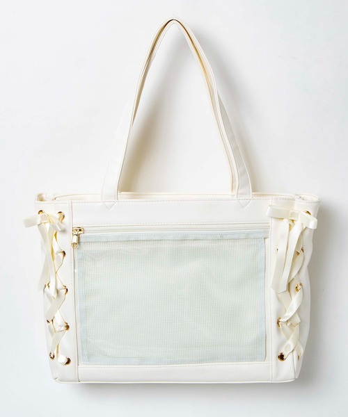 wego 痛バ 安い WEGO ウィゴー トートバッグ WEGO Lサイズ レース