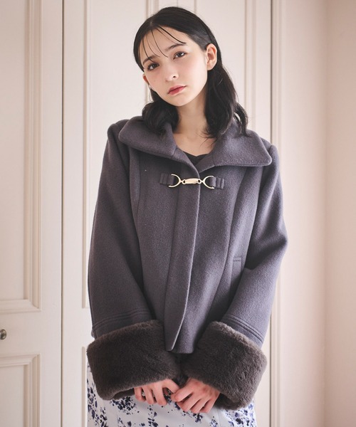 31 SONS DE MODE | 袖ファー付きショートコート - Buyee, an Online  