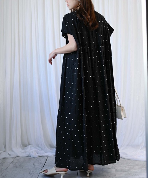 ＆HALF | 【indian Cotton Collection】インド綿ピンタックワンピース