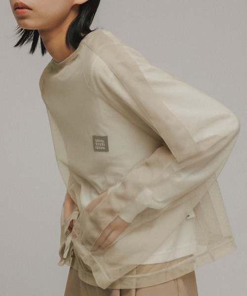 M TO R | ［TOPS］MESH RAGLAN LINE PULLOVER - Buyee, an Online 