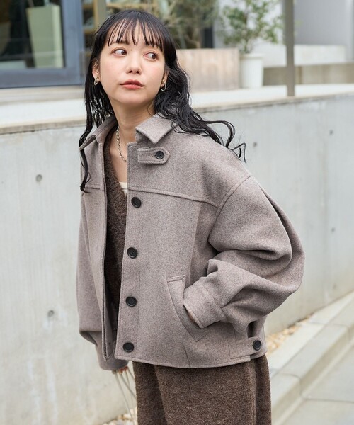 GRANCY ナポレオン レザー ブルゾン 牛革S