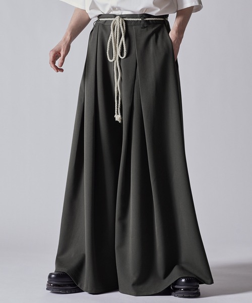 CLEL | 【CLEL】TR Loose HAKAMA Pants & Rope Belt/TRルーズ 袴パンツ