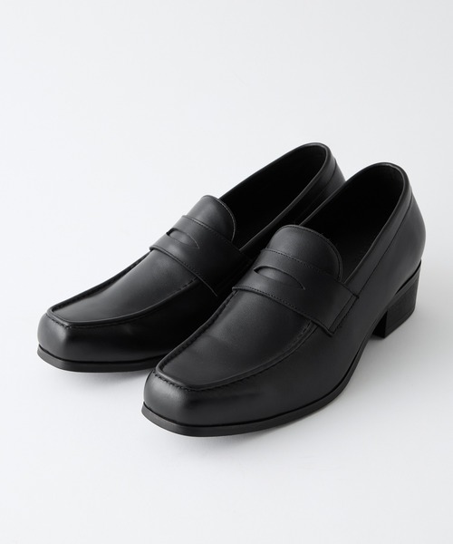 CALLNE | 【CALLNE】Squaretoe Real Leather Heel Loafer / スクエア 