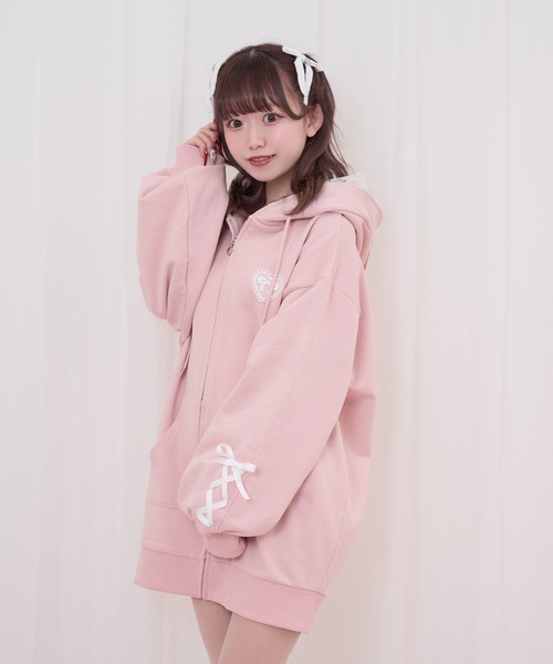 HONEY CINNAMON | ポイントレースねこ耳ジップパーカー - Buyee, an