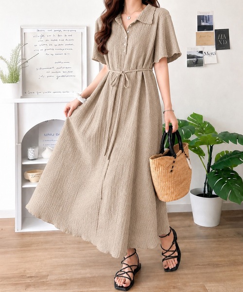 SNIDEL | クロシェライクロングニットワンピース - Buyee, an Online