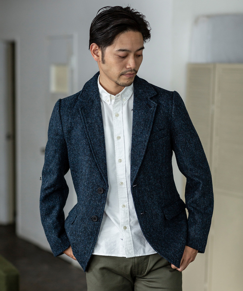 M国産品ハリスツィード ジャケット テーラードジャケット メンズm 11 700 Www Epmhv Quito Gob Ec