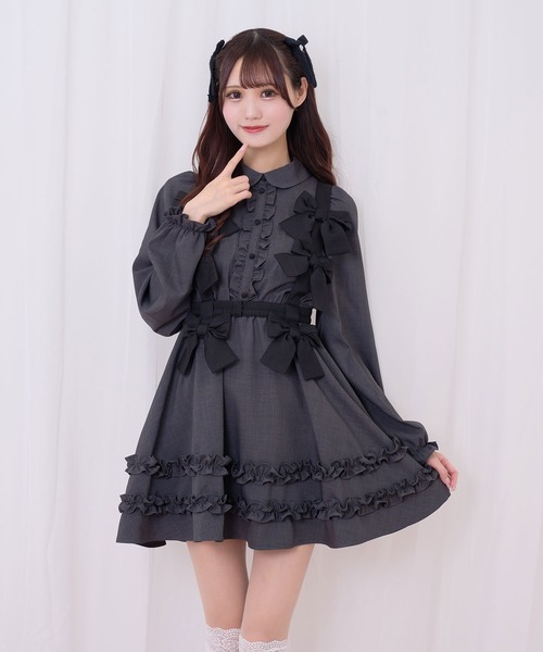 HONEY CINNAMON | リボンハーネスセットワンピース - Buyee, an Online