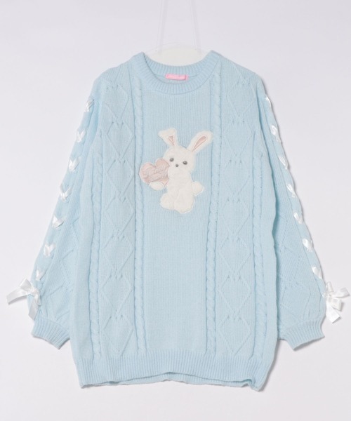 HONEY CINNAMON | ハニーアップリケニットワンピース - Buyee, an