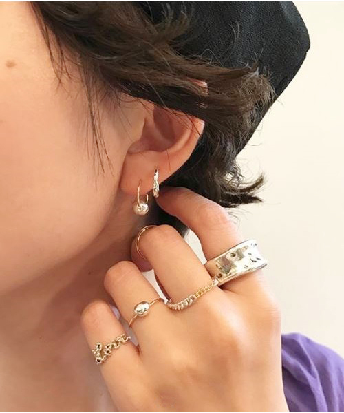e.m. シルバー925 バゲットカット ジルコニアピアス (S) 2個セット e.m. シルバー925 バゲットカット ジルコニアピアス (S) 2個