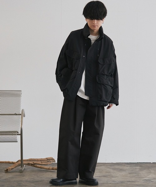 その他 yun WYM LIDNM | HIGH COUNT PEACH GABA DEEP TUCK PANTS - Buyee