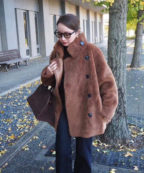 LAULEN | B3 boa jacket /スタンドカラーファーミドルジャケット