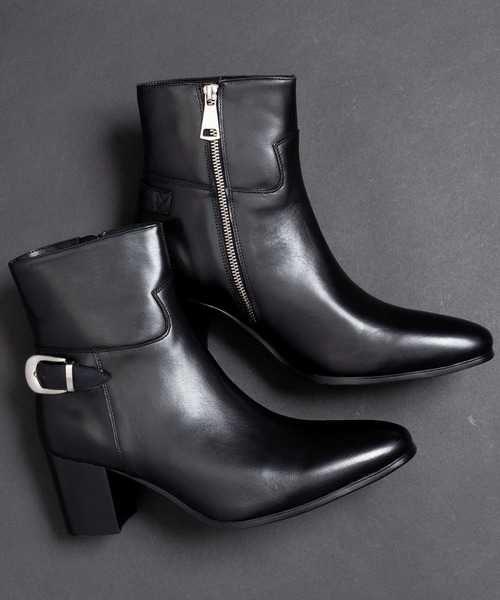 ENDEVICE | ウェッジソール レザー サイドゴアブーツ / ヒールブーツ