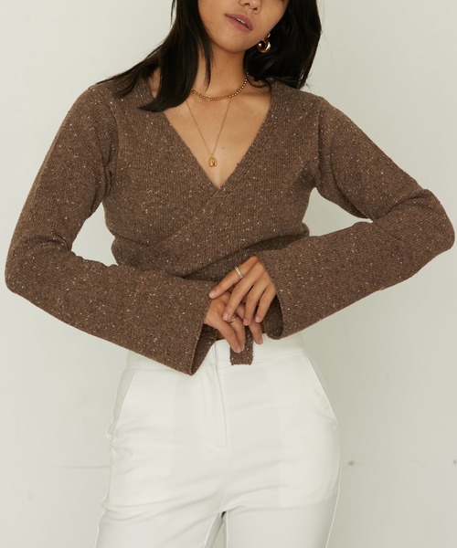 ADDYSONS | 2WAY Cachecoeur Knit PO - Buyee, an Online Proxy 