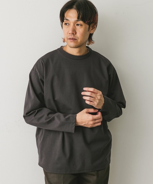 URBAN RESEARCH DOORS ニットポロシャツ チャコールグレー