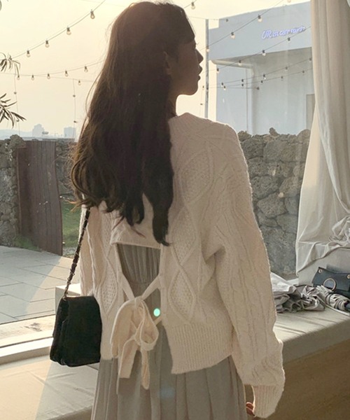 Day Closet レディース ローゲージ編みバックリボンニットセーター Buyee An Online Proxy Shopping Service Shop At Zozotown Bot Online