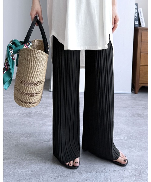 TINA：JOJUN／タック入り ルーズワイドチノパン タック入り ルーズワイドチノパン TINA：JOJUN（チノパンツ