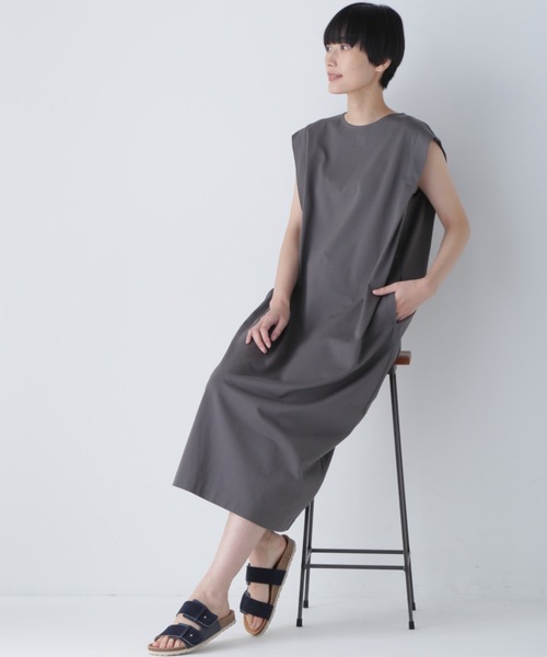 HUMAN WOMAN | ◇ノースリーブ天竺ワンピース - Buyee, an