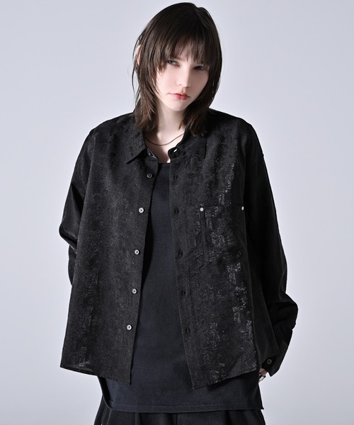 ADRER | Cropped Regular Collar Silhouette Shirt / クロップド