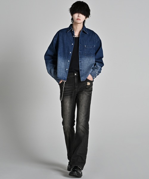 ADRER | Cropped Regular Collar Silhouette Shirt / クロップド