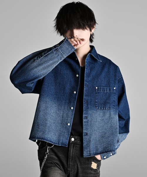 ADRER | Cropped Regular Collar Silhouette Shirt / クロップド