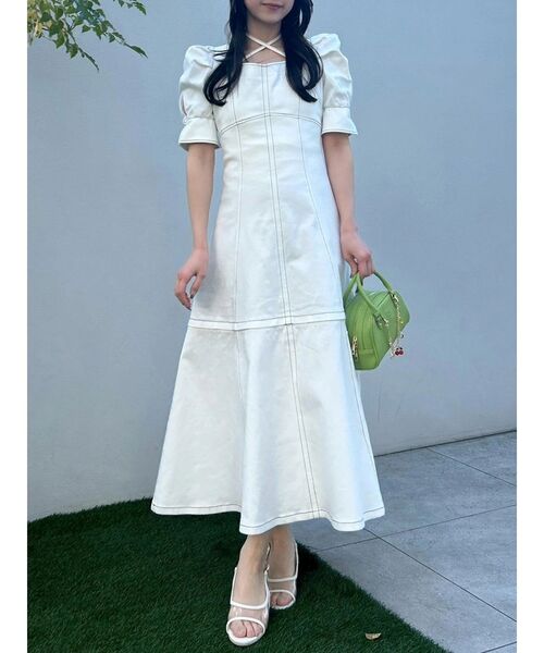 31 SONS DE MODE | 2025秋冬新作 ビックレース衿マーメイドワンピース