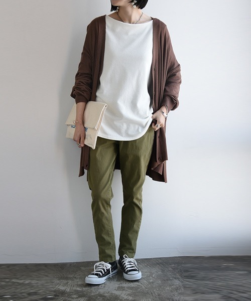 AND IT_ | ストレッチツイルルーズテーパードパンツ - Buyee, an