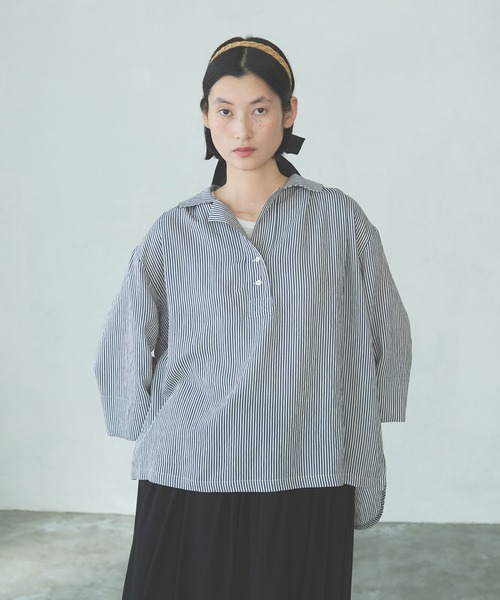 「LA MARINE FRANCAISE」 半袖ブラウス ONE SIZE ブラック レディース シャツ / ブラウス — LA MARINE FRANCAISE