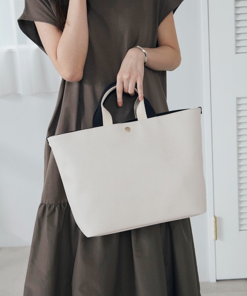 トプカピ スコッチグレイン トートバッグ クリーム Mサイズ BREATH