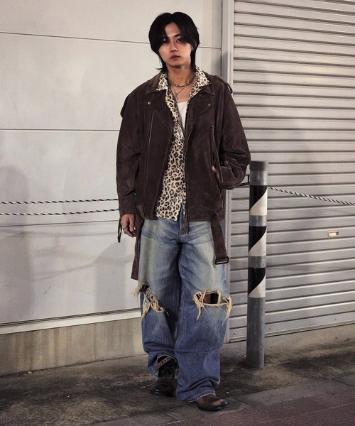 な*か様 grancy ヴィンテージフェードオープンカラーシャツ GRANCY | 【GRANCY】Vintage Fade Open-collar Shirt / ヴィンテージ