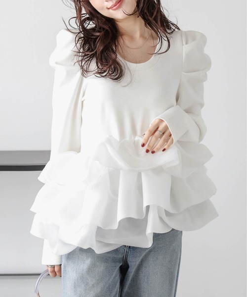 AMELY | バルーンフリルドッキングトップス - Buyee, an Online