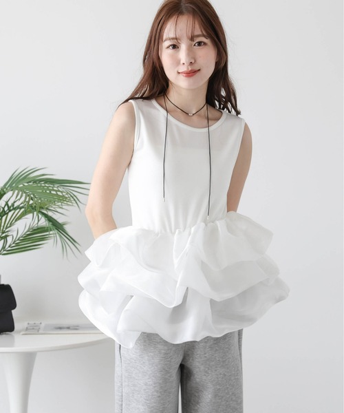 AMELY | バルーンフリルドッキングトップス - Buyee, an Online