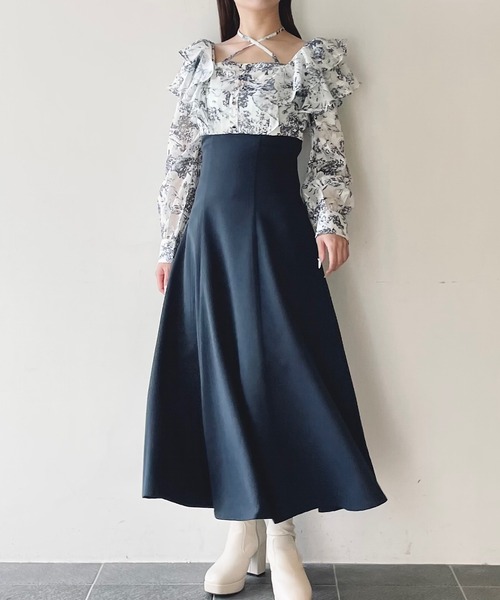 美品☆NOMAE☆シアースリーブテーラードワンピース☆ブラック シアー